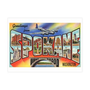 Historic 1942 “Greetings from Spokane Washington,” Postcard Bundles