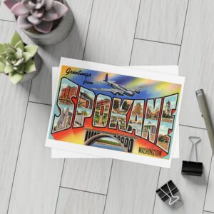 Historic 1942 “Greetings from Spokane Washington,” Postcard Bundles