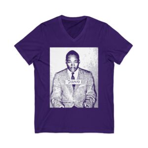 Vintage MLK Mugshot Graphic V-Neck Tee